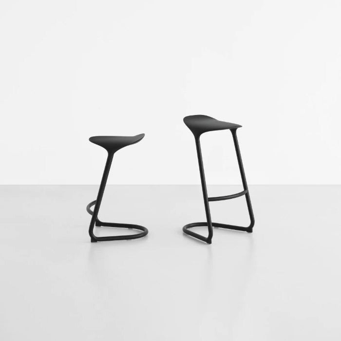 Lapalma Cross Counter Stool and Bar Stool made in Italy in black