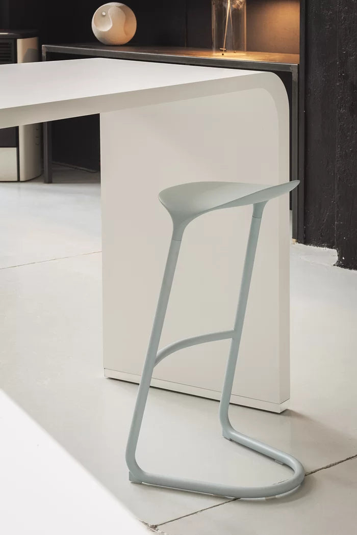 Lapalma Cross Counter Stool and Bar Stool made in Italy light blue