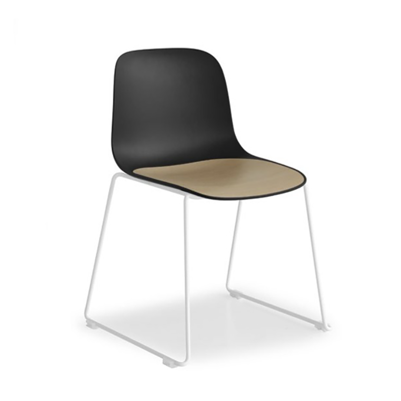 Seela Chair with seatpad sled base by Lapalma