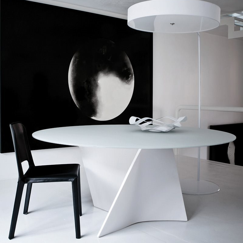 Elica Round Dining Table by Zanotta in white