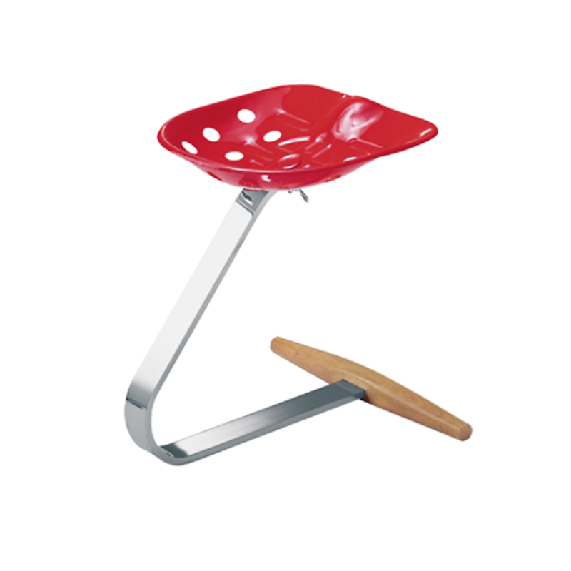 Mezzadro Stool in red by Zanotta