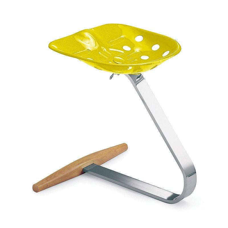 Mezzadro Stool in yellow by Zanotta