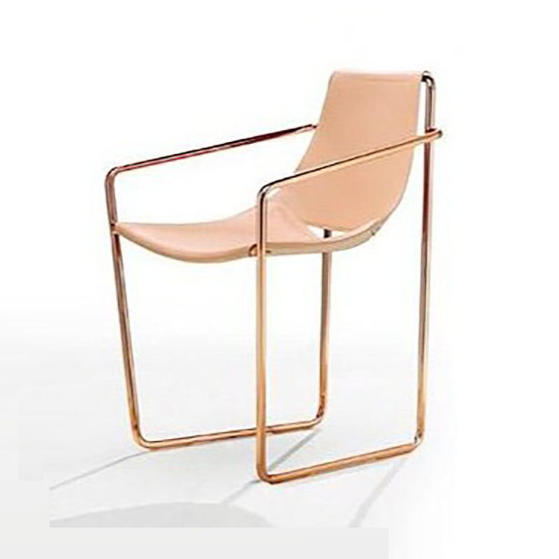 Pink Apelle leather armchair by Italian brand Midj