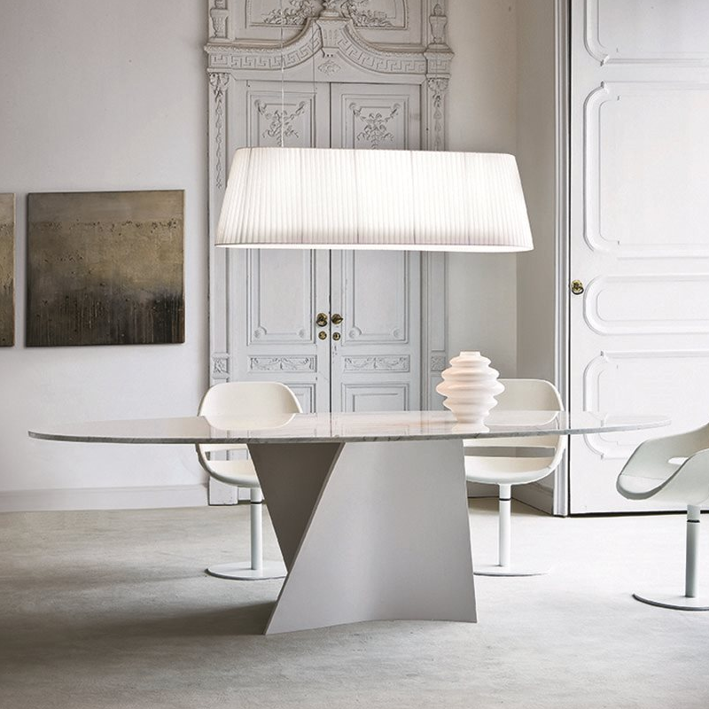 Elica Oval Dining Table by Zanotta in white