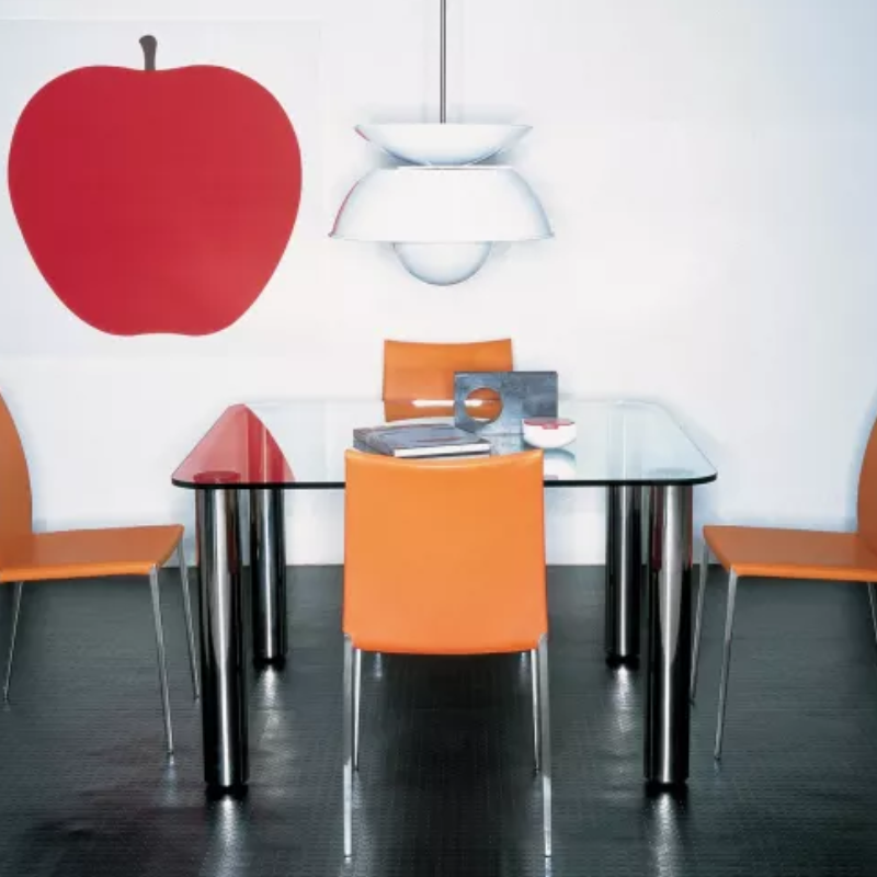 Lia Dining Chairs in orange by Zanotta