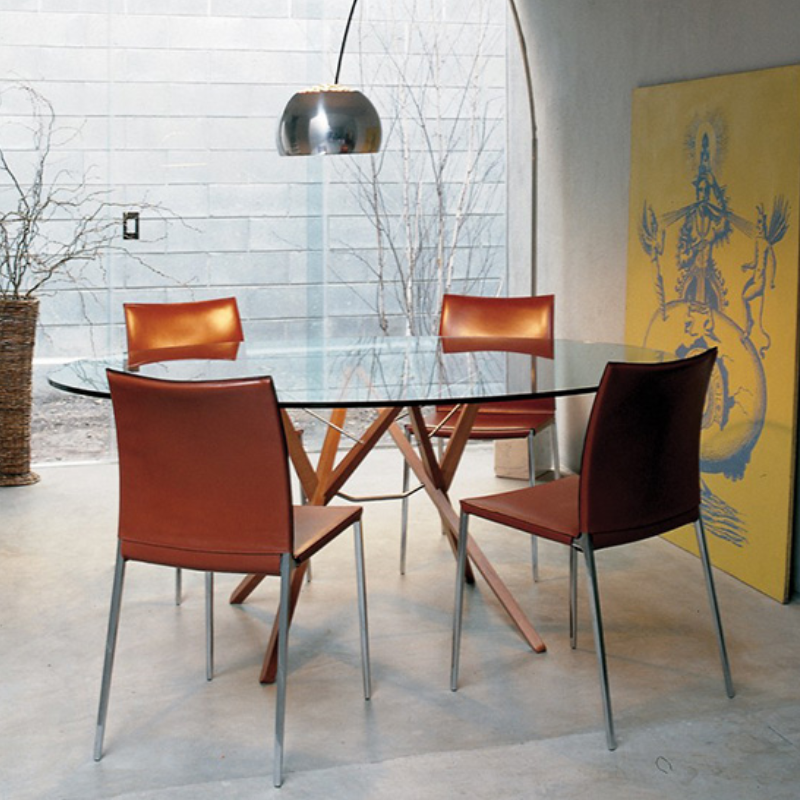 Lia Dining Chairs and dining table by Zanotta