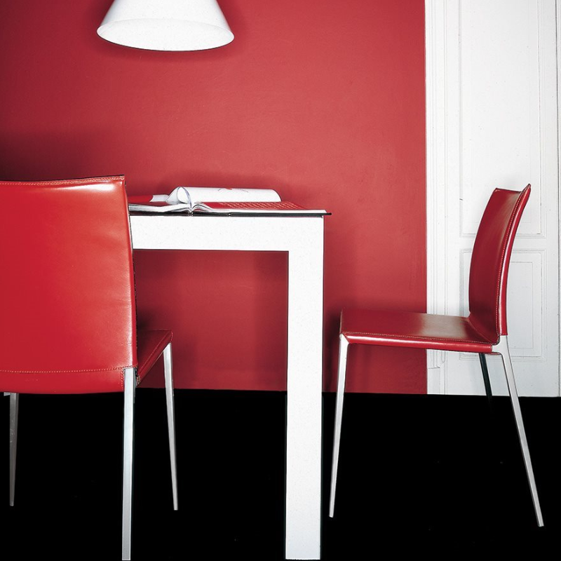 Lia Dining Chairs in red by Zanotta