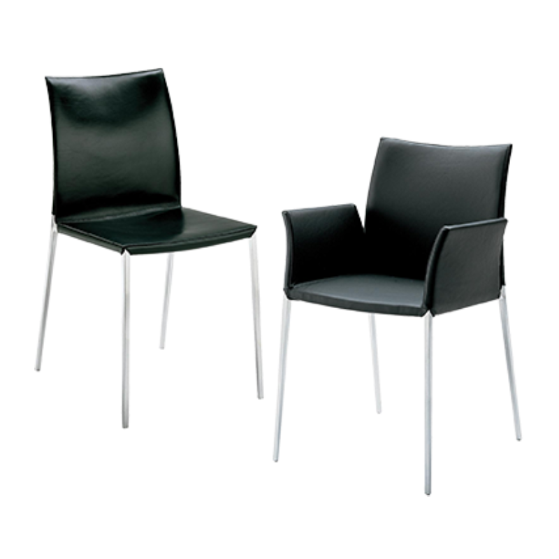 Lia Dining Chairs in black by Zanotta