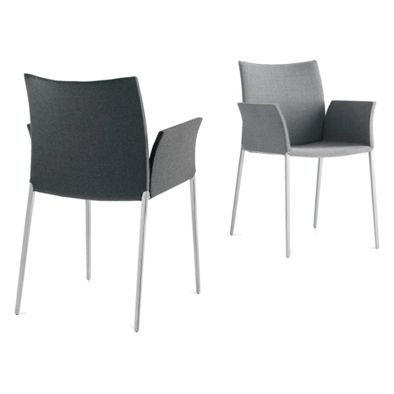 Lia Dining Armchairs in grey by Zanotta