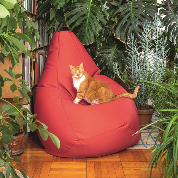 Sold at Auction: CHILD SACCO POUF C. 1960 RED VINYL BEAN BAG CHAIR. SMALL.
